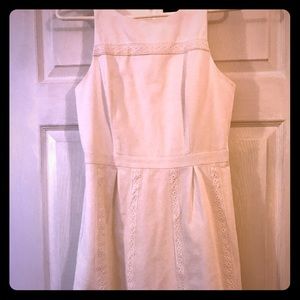 White knee length dress.